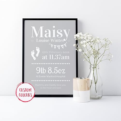 personalised baby wall art