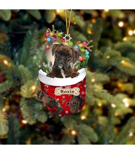 Gorilla Geschenkbox Als Weihnachtsbaum-Anhänger – Handbemalt & Mit Goldkordel