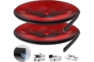 40FT RV J-Shape Rain Gutter,Self-Adhesive RV Rain Gutter Drip Rail for Water Control,Flexible RV Trim Molding for Cars,Trucks