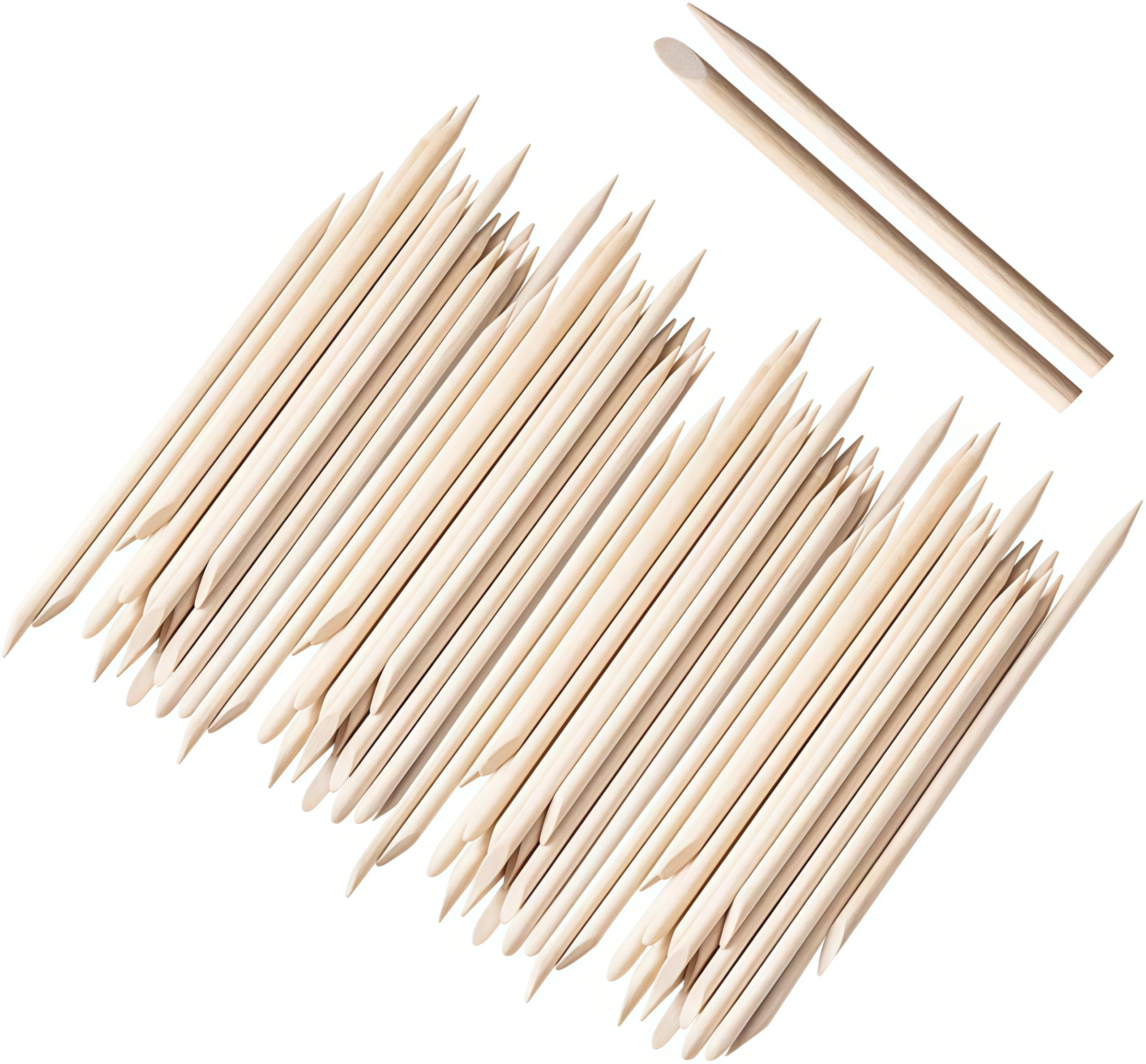 200 Pieces Orange Wood Sticks for Nails Art Manicure Push Stick Nail Art Multifunction Cuticle Manicure Tool DIY