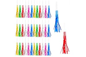 120 Pcs Glitter Bomb Noise Maker, Glitter Metallic Fringed Noise Makers Party Blower Noisemakers Party Squawkers for New Year
