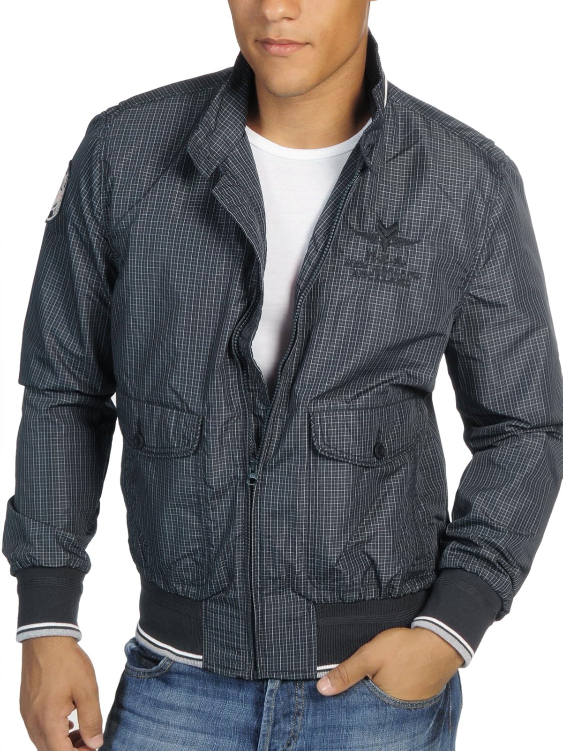 Nza New Zealand Auckland Navy Jacket Size Medium Amazon.co.uk Clothing