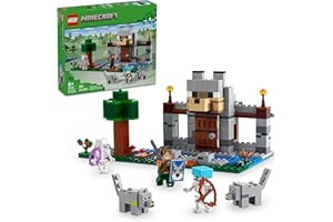 LEGO Minecraft The Wolf Stronghold Fortress Playset, Video Game Toy for Boys and Girls, Action Packed Castle Building Set with Minecraft Minifigures, Minecraft Toy Gift for Kids Ages 8 and Up, 21261