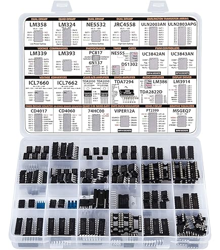 XL IC Chip Sortiment 150 Teile - Optokoppler, Timer, Oszillator, Opamp Set