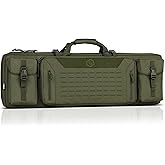 Savior Equipment Specialist Series Tactical Double Scoped Handgun Firearm Case Pistol Bag For Outdoor Hunting Shooting Range, Lockable Compartment