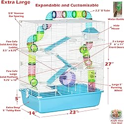 Extra Large 23" Multi-Tiers Easy Setup Hamster