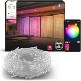 Philips Hue Festavia Curtain Lights 4.5 &times; 6.5ft, 250 LEDs, Ambient Lighting | White and Color Ambiance, Indoor and Outdoor LED Lights, Dynamic Effects, Music Sync, Alexa, Google Home, Apple Home
