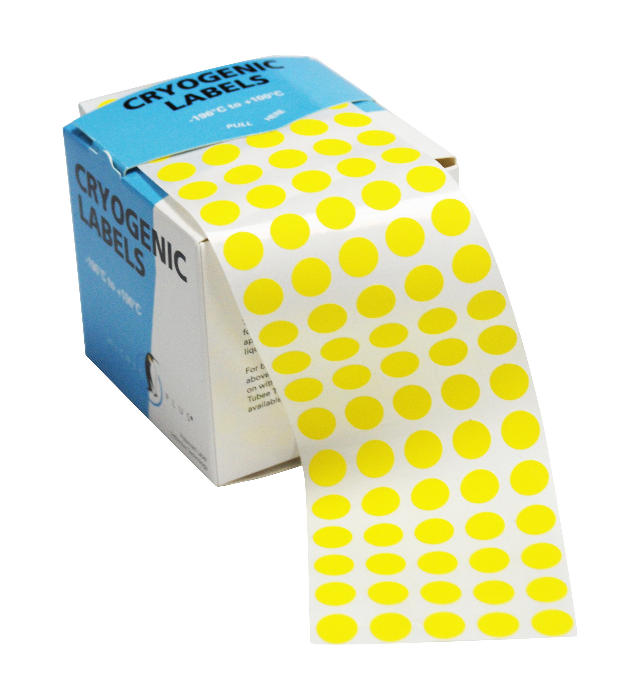 Camlab Plastics RTP/180Y Tubee's Dots, 9.5 mm Diameter, Reel, Micryo Yellow (Pack of 5000)