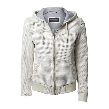 Oakwood Lederjacke Cheers Farbe weiß - Kapuzenjacke Modell 2017