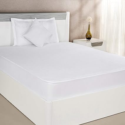 Amazon Brand - Solimo Waterproof Terry Cotton Mattress Protector, 72x36 inches, Single Bed Size