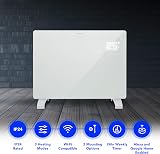 Devola 1500W Wifi Enabled Glass Panel Heater White view 2