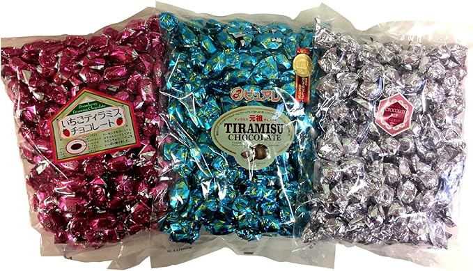 Amazon ピュアレ元祖ティラミスチョコ500g いちごティラミス500g ミルクココアチョコ500g 3点セット ピュアレ チョコレート菓子 通販