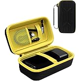 Tire Inflator Case for Airmoto/Skight/LOLSSA/Teffim/Hafuloky/Frarome/ILTIDE, Portable Carrying Air Compressor Case Compatible 120/150 / 180 PSI, Car Air Pump Storage Holder Box (black+yellow)