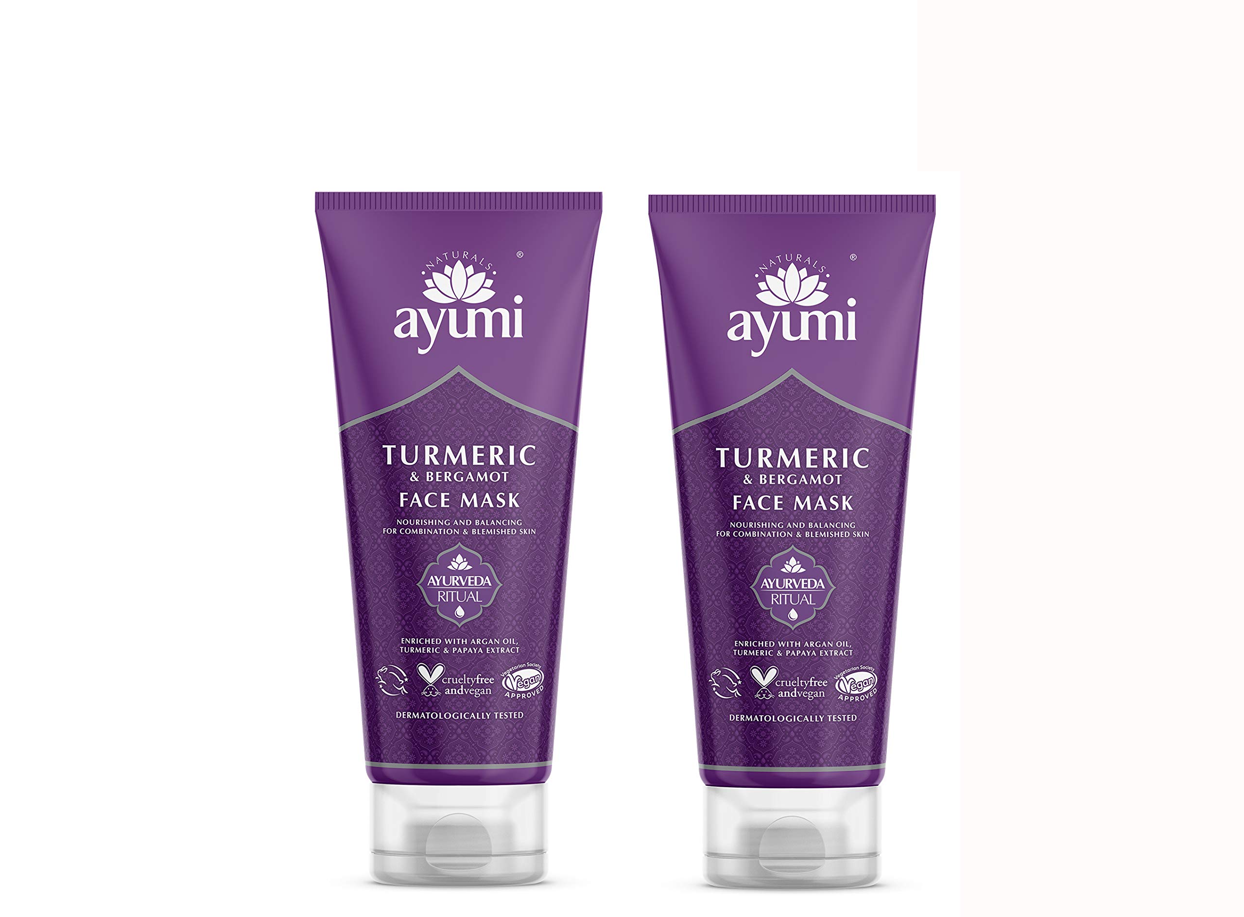 Ayumi Turmeric Face Mask | Vitamin C for Dark Spot Treatment | Brightening Clay Mask for Dull Skin | Clay Face Mask for Pores | Hydrating Face Mask with Argan Oil | Natural Mask for Face Care | 200ml