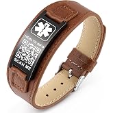 Upgraded Medical Bracelets Men Women with QR Code Medical Alert ID Bracelet | Titanium Steel Wristband Fits Wrists Up 8''-10'' - More Space Save &amp; Update Emergency Med ID Info