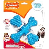 Nylabone Power Chew Comfort Hold X Bone Dog Chew Toy, Beef Flavor, Large | Large breeds, durable dog toys for dogs up to 50 lbs, teeth-cleaning textures, discourages destructive chewing, long lasting