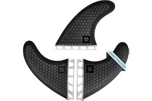 Surf Squared Honeycomb Fiberglass Performance Surf Fins – Fits Futures Single Tab - Ride as Twin, Thruster, or Quad – Durable, Lightweight & Versatile