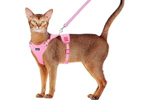 Supet Cat Harness and Leash Set for Small to Large Cats Adjustable Cat Vest Harness with Reflective Trim Universal Cat Leash and Harness for Cats/Puppies
