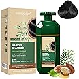 SHIHUANUO Black Hair Dye Shampoo 3 in 1 for Gray Hair Coverage, Herbal Ingredients Natural Shampoo Black Hair Dye for Women &