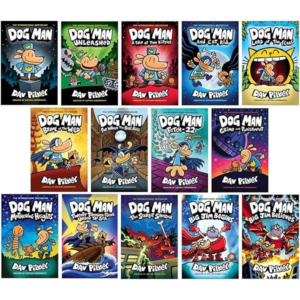 Dog Man 8巻セット Dav Pilkey Dog Man 8 Books Collection Books 7-14 by Dav Pilkey Hardcover Set