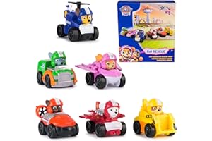 Paw Patrol: Air Rescue, 6-Piece Pup Squad Racers, Toy Cars Gift Set with Chase, Marshall, Skye, Rubble, Rocky & Zuma, Kids Toys for Boys & Girls 3+