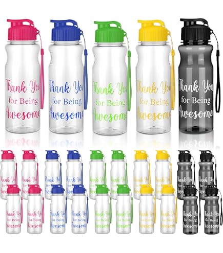 12 Pcs Inspirational Employee Appreciation Water Bottles - 15oz Thank You Gifts For Nurses, Staff, Volunteers
