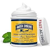 Amish Origins Arthritis Pain Relief Cream - 14 oz - Maximum Strength Deep Penetrating for Joint, Muscle, Knee, Back, Feet, Hand, Ankle, Aches (14 Fl Oz (Pack of 1))