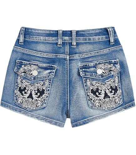 Westfield Eagle High Waist Embroidered Back Pockets Shorts (US