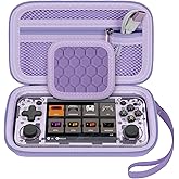 GWCASE Case Compatible with RG35XX H Retro Game Console, Handheld Emulator Gaming Player Storage Organizer for Anbernic for rg35xx h/for RG28XX Retroid Pocket Consoles, TF Card& Cable(Box Only) (Purple)