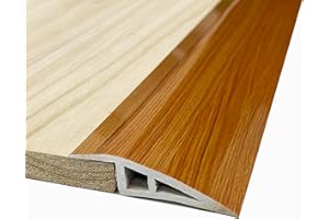 EASETHRIFT Door-Threshold-Ramp Floor-Transition-Strip 36 inch, Threshold 1/2'' ~ 3/5'', Thresholds Ramps for Doorways, Edge-Reducer Vinyl-Transition-Strip for Door/Floor (Yellow Wood Grain, 36 in)