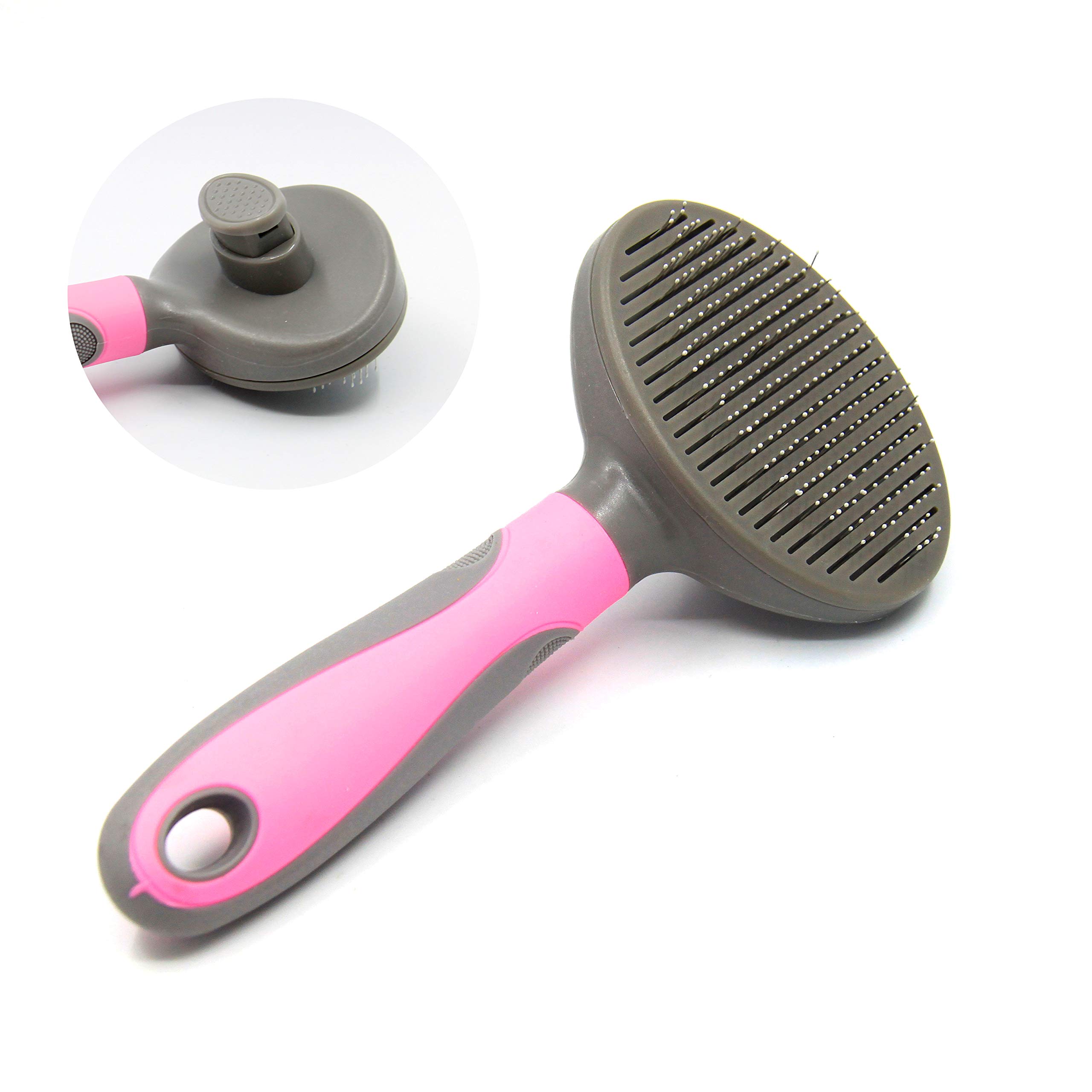 YAVO-EU Pet Hair Comb Dog Grooming Remover Pet Undercoat Rake, Professional Comb Tool Kit Pet Hair Stripping Tool Dogs and Cats (pink)