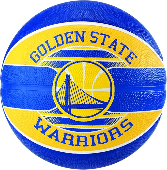 Spalding 83515CA Golden State Warriors Rubber Basketball, Blue, 29.5" / Size 7, Basketball