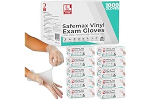 London Labs Medical Clear Vinyl Gloves Powder Free & Latex Free, Disposable, Food Safe