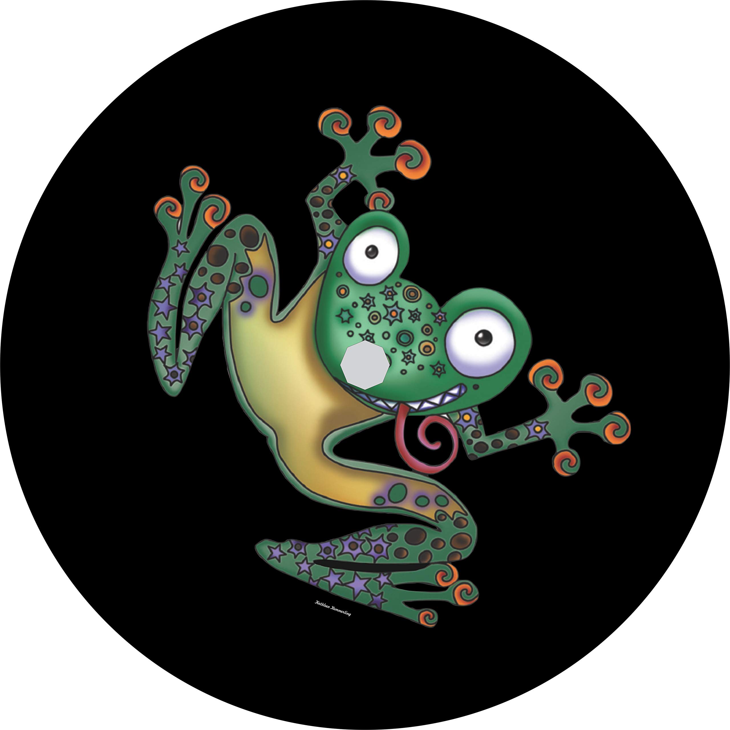 Flippin' Frog Spare Tire Cover (Select tire Size/Back up Camera Option in MENU) Custom Sized to Any Make/Model (245/75r17 Center Mounted Back up Camera)