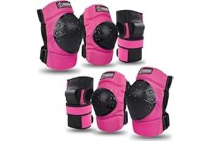 HAOMAOMAO Adult & Kids Knee Pads Elbow Pads Wrist Guards Protective Gear Set for Roller Skates Scooter Inline Skating Cycling BMX Bike Skateboard Riding and Outdoor Extreme Multi-Sports