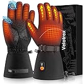 Heated Gloves for Men Women, 7.4V 3000mAh Heated Gloves Rechargeable with Touchscreen, Waterproof Electric Heated Ski Gloves for Winter Outdoor Work Hunting Motorcycling Hiking Skiing
