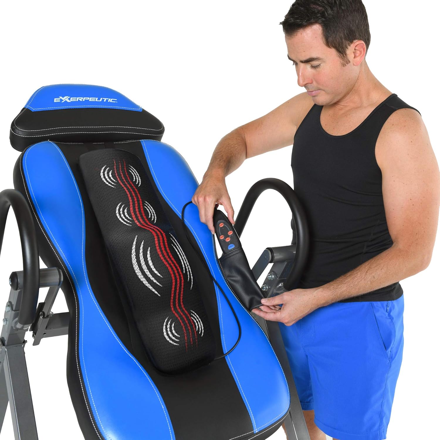 Exerpeutic Inversion Table UL Certified with Heat and Massage Therapy, Blue : Sports & Outdoors
