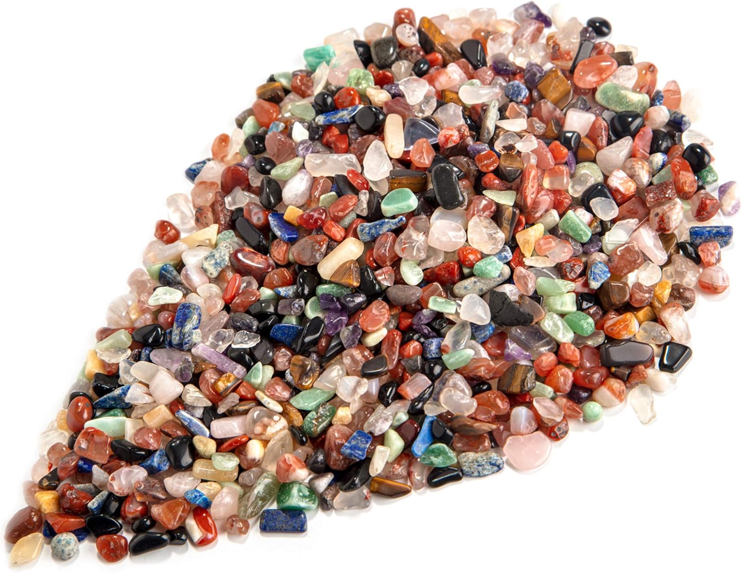 Hardscaping Materials - FORBY Assorted Stone Tumbled Chips Stone Crushed Crystal Quartz Irregular Shaped Stones for Home Decorative Stones Vases Plants Succulents Cactus 1pound(About 460 Gram)