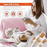 Warmer Electric Heated Throw Blanket with Digital Controller 9 Heat Settings view 6