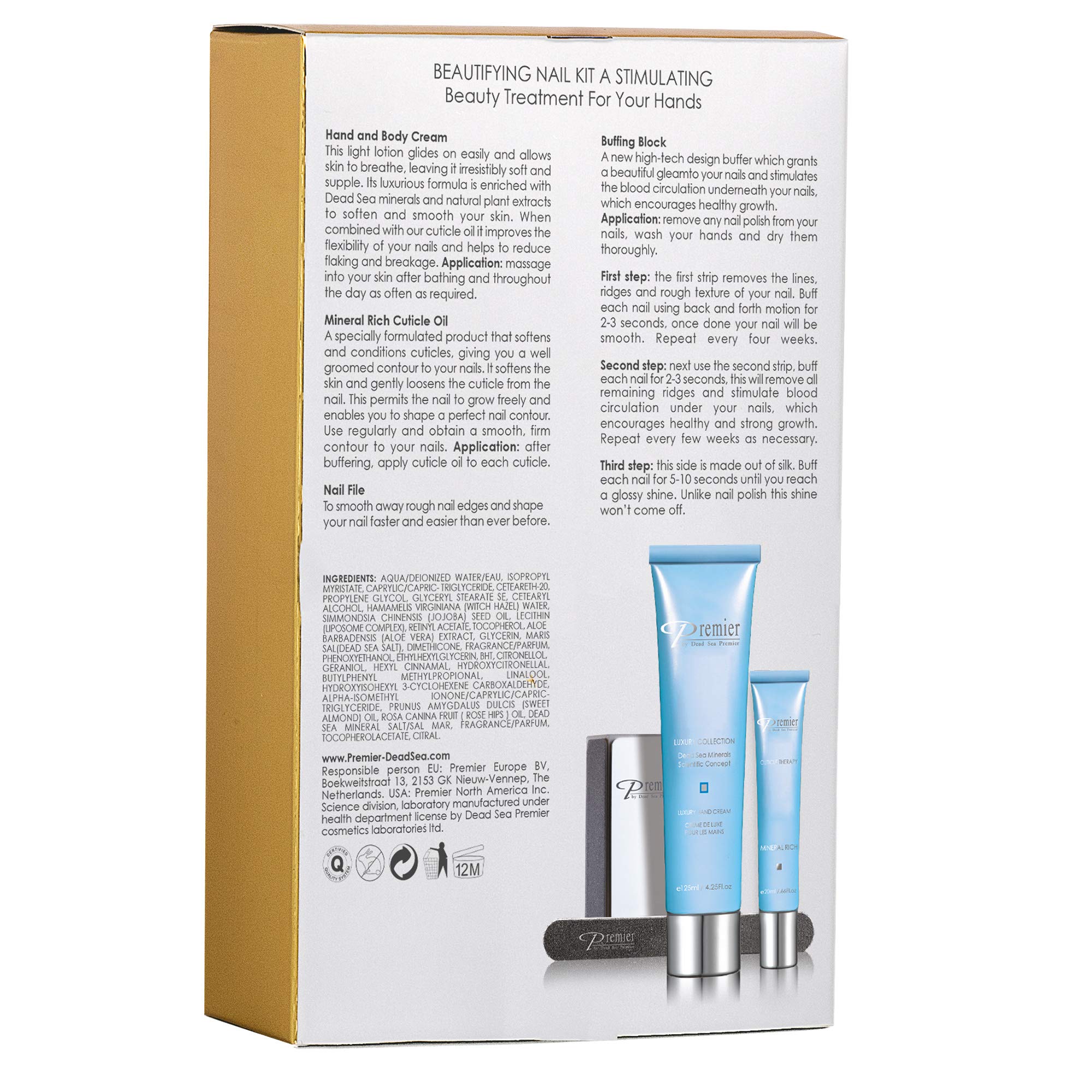 Dead Sea Premier Beautifying Nail Kit Milk and Honey Salon Quality