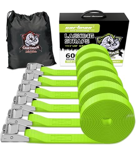 Sangles d'Arrimage Tour de Roue avec Boucle 3m 50mm 5T Pour Panier 4x4