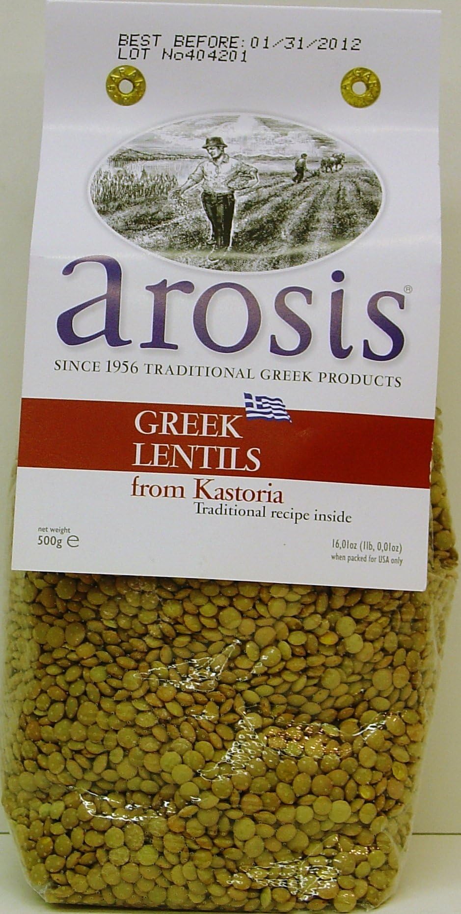 Arosis Greek Lentils From Kastoria - 16 oz