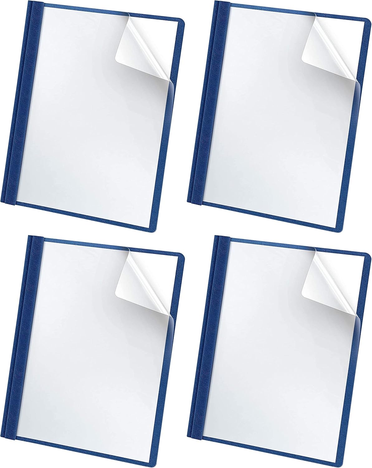 Oxford 58801EE Premium Clear Front Report Covers, Letter Size, Blue, 25 per Pack (58801), 9 7/8" x 2 3/8" x 12" : Business Report Covers : Office Products