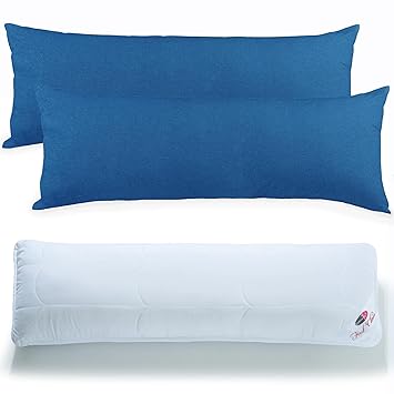 Seitenschläferkissen 40x145 Set mit 2x Kissenbezug, CelinaTex First Class BeBasic royal blau 6000440