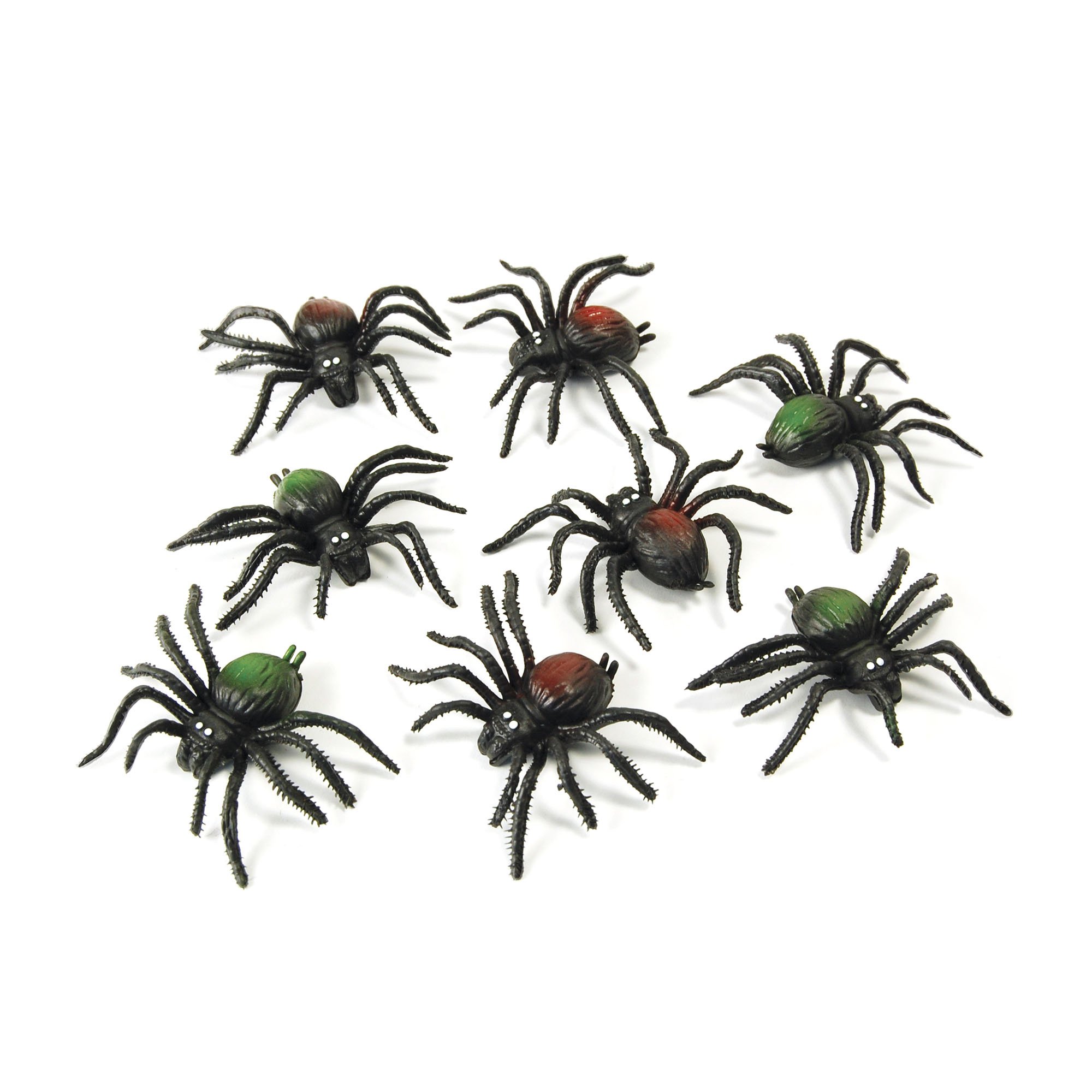 Bristol Novelty AK033 Scary Creatures Spiders (8/pkt) Halloween