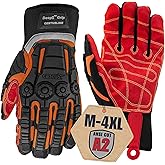 Cestus 3075, Coarse Palm Heavy Duty Work Gloves, ANSI A2 Cut Resistant Impact Gloves for Extrication Construction Demolition