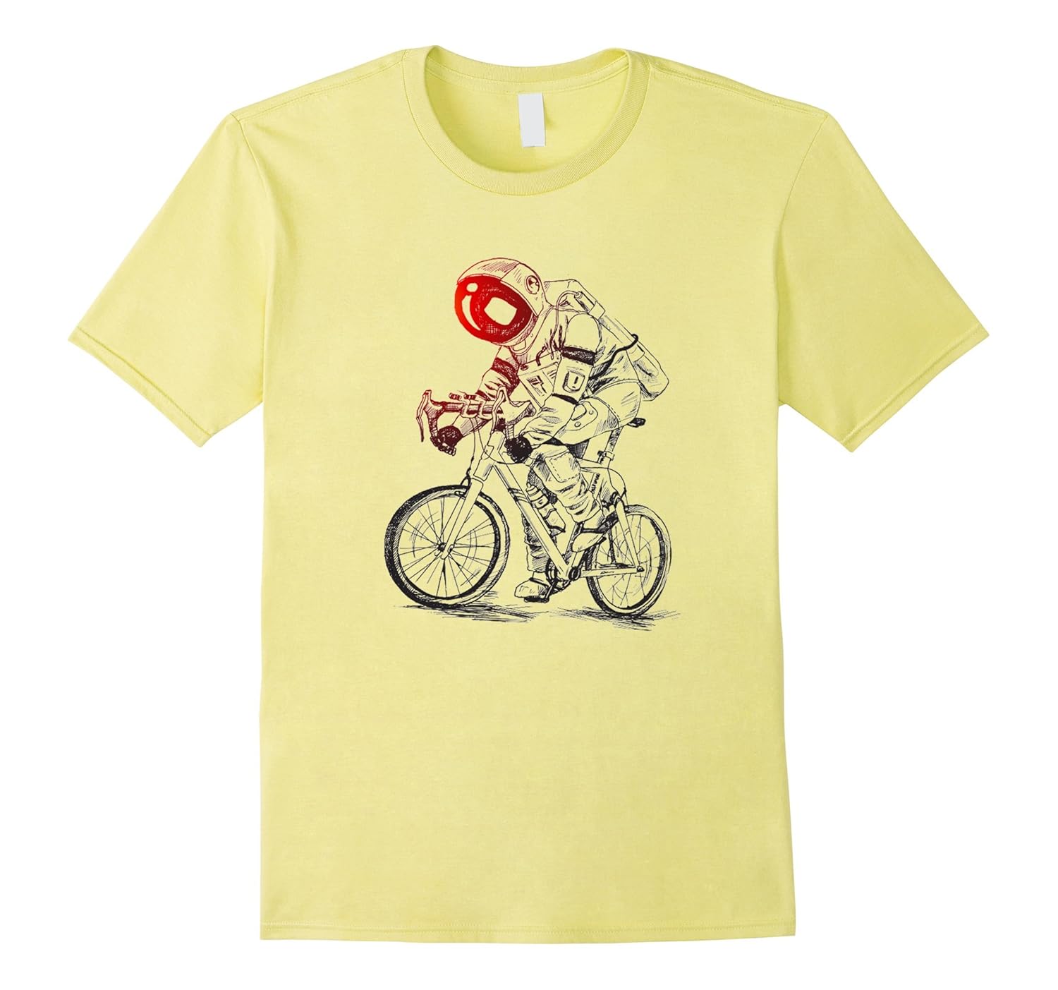 Astronaut American Bicycle Riding T shirt-ANZ