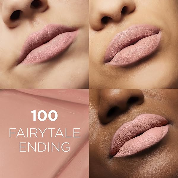 L’OREAL PARIS INFALLIBLE MATTE RESISTANCE LIQUID LIPSTICK, UP TO 16 HOUR WEAR, FAIRYTALE ENDING 100, 0.16 FL OZ