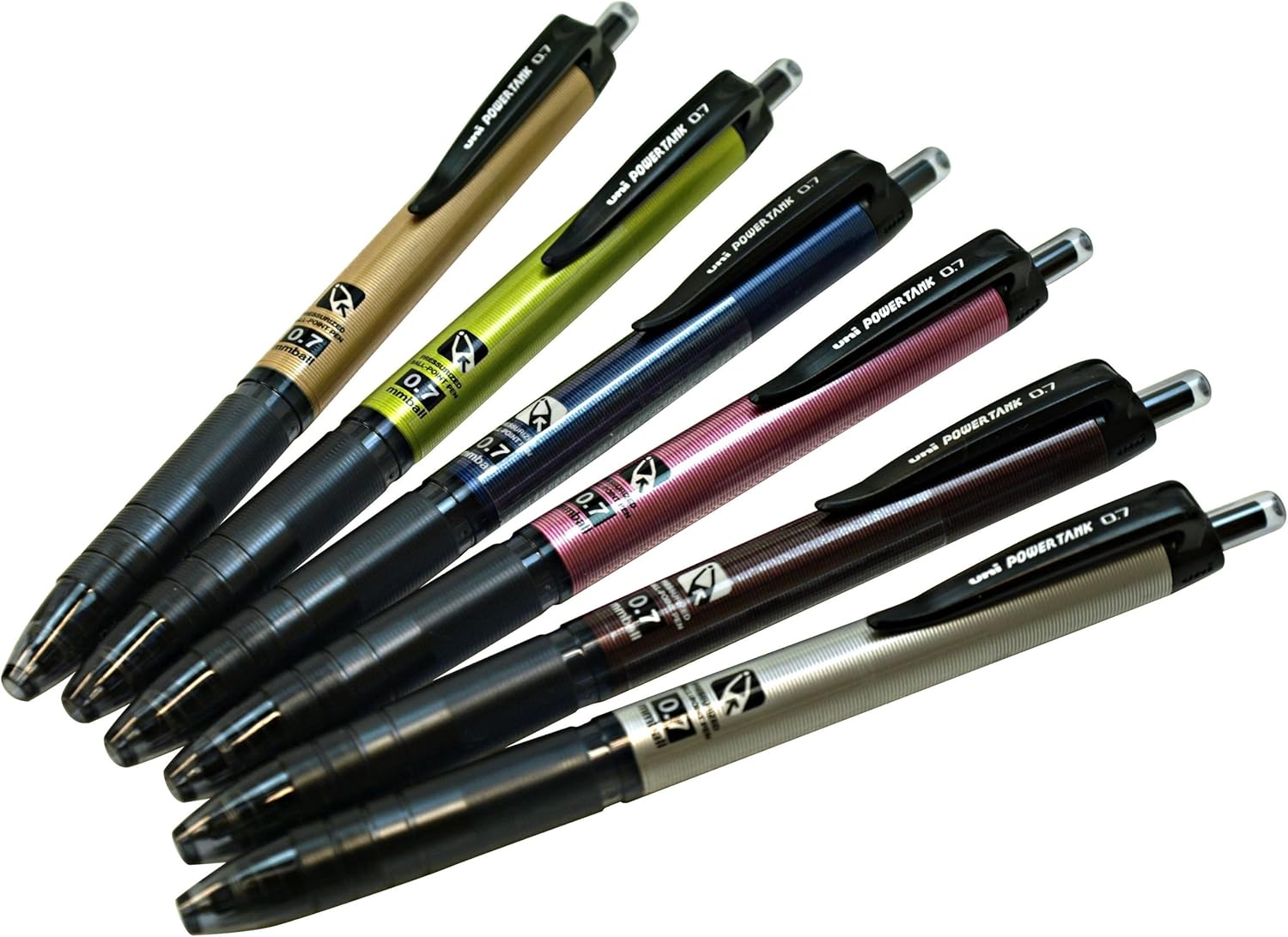 Amazon Com Uni Power Tank Smart Series Ballpoint Pen 0 7 Mm Beige Body Rollerball Pens Office Products