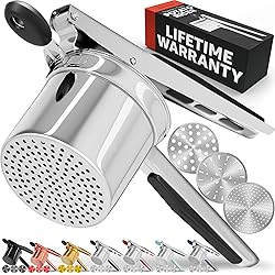 PriorityChef Large 15oz Potato Ricer With 3